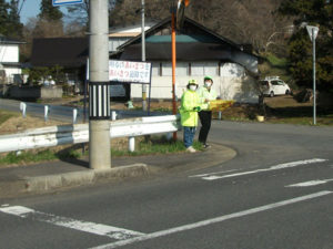 交通安全朝の街頭指導