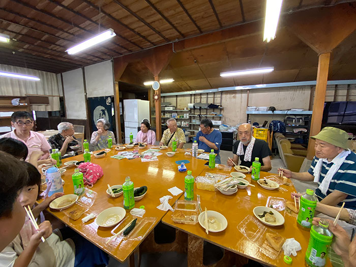 陶芸教室後の昼食会