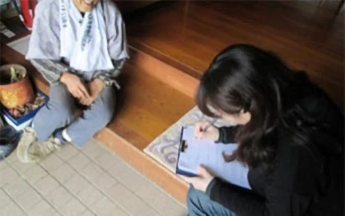 アンケート調査の様子